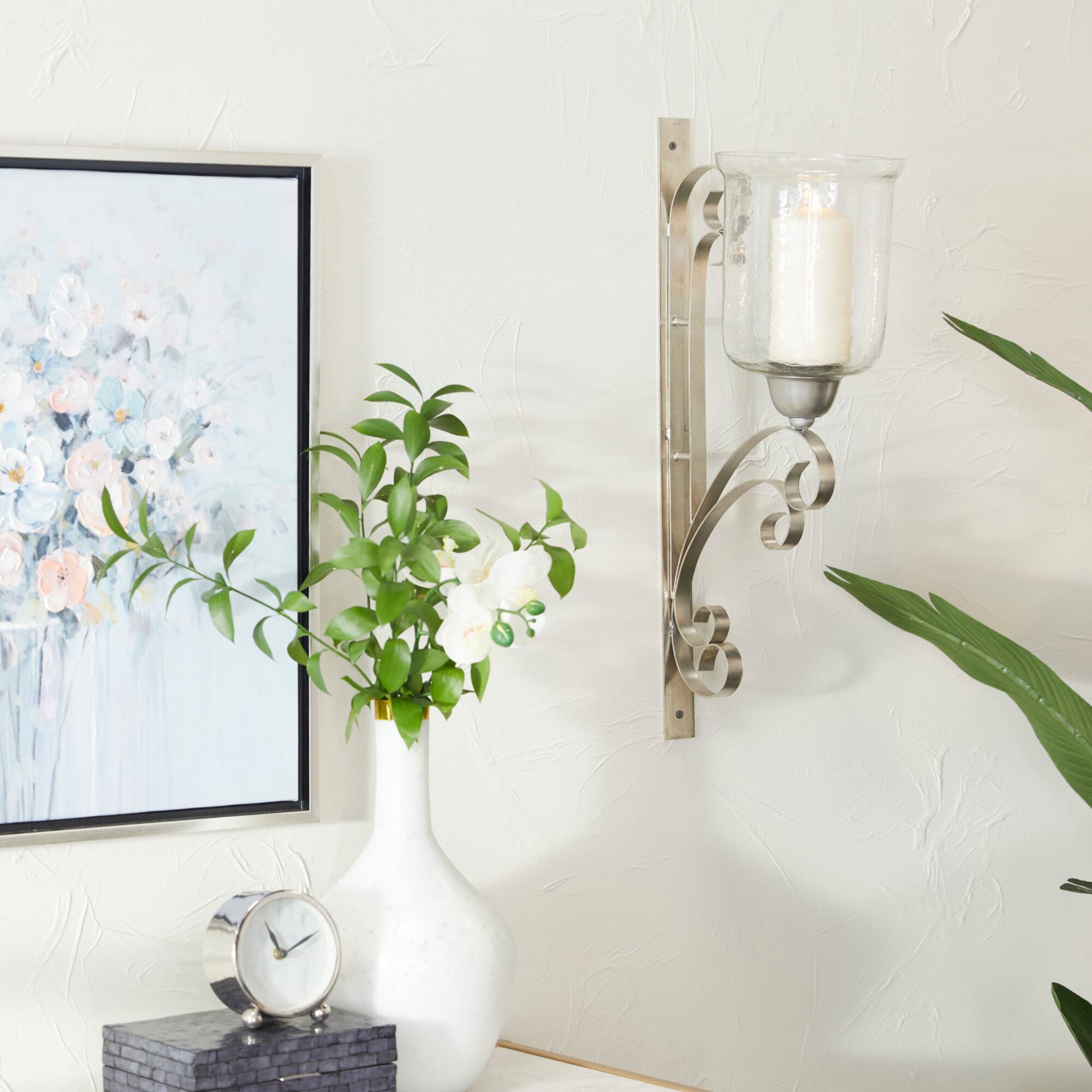 24" Silver Traditional Wall Sconce